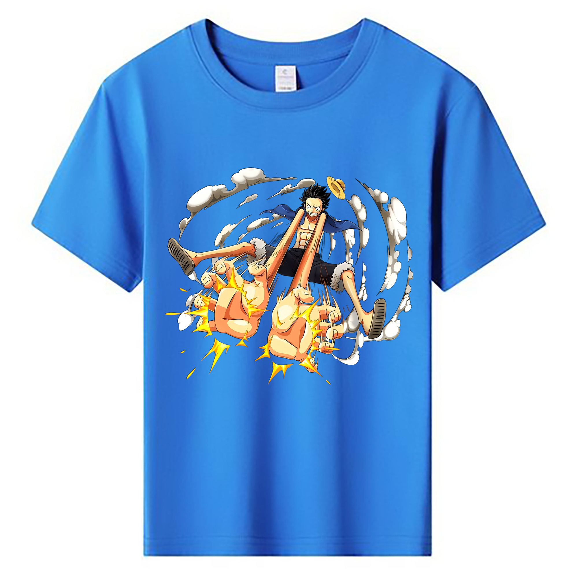 （画像用） ワンピース モンキー・D・ルフィ ONE PIECE Monkey D. Luffy 綿100％キッズTシャツ（フロントプリント）